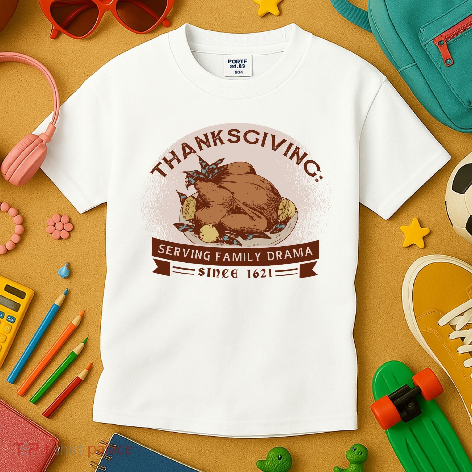Thanksgiving Family Drama Funny Kids T-Shirt