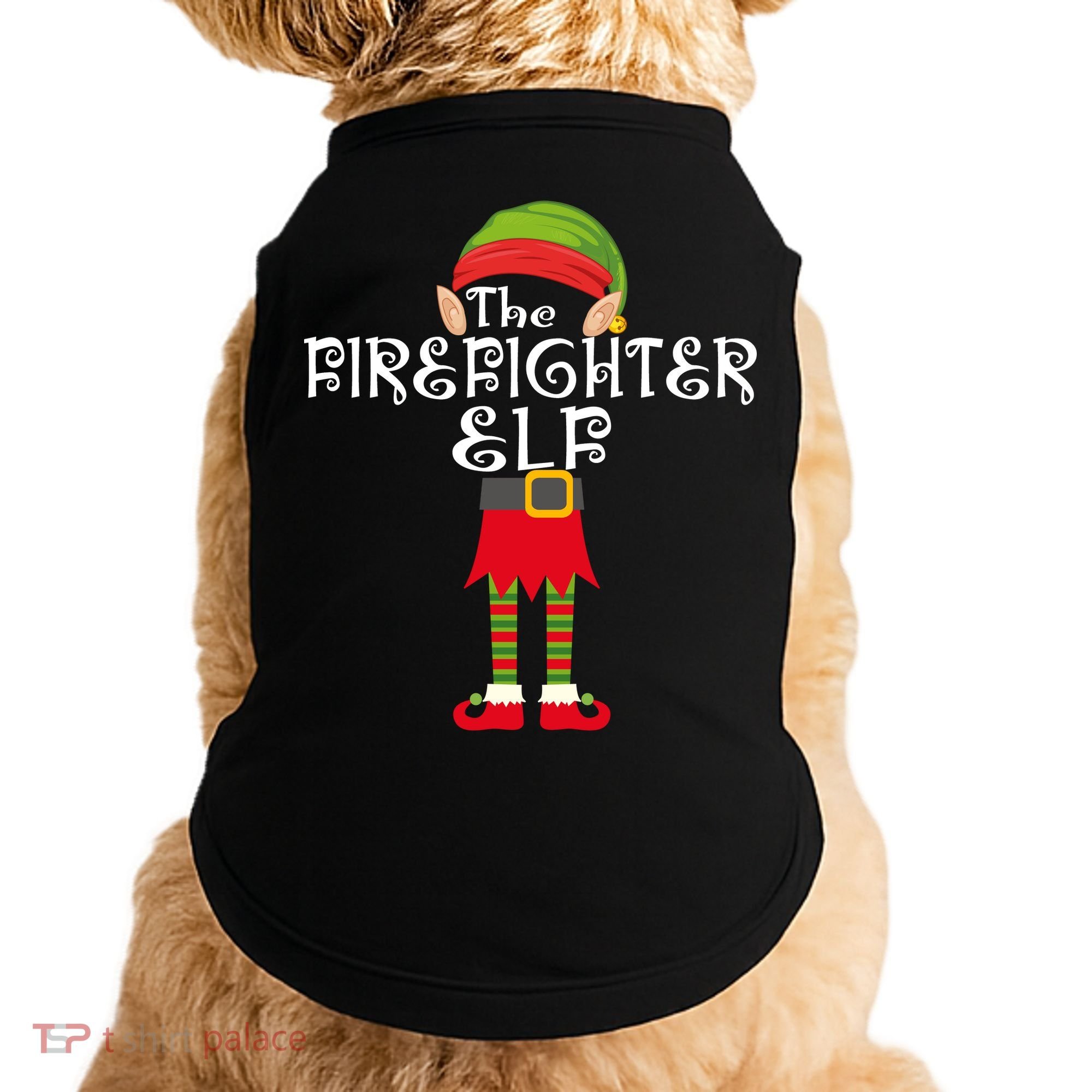 The Firefighter Elf Doggie Tank