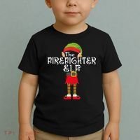 The Firefighter Elf Toddler T-Shirt thumb 2