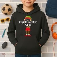 The Firefighter Elf Kids Hoodie thumb 2