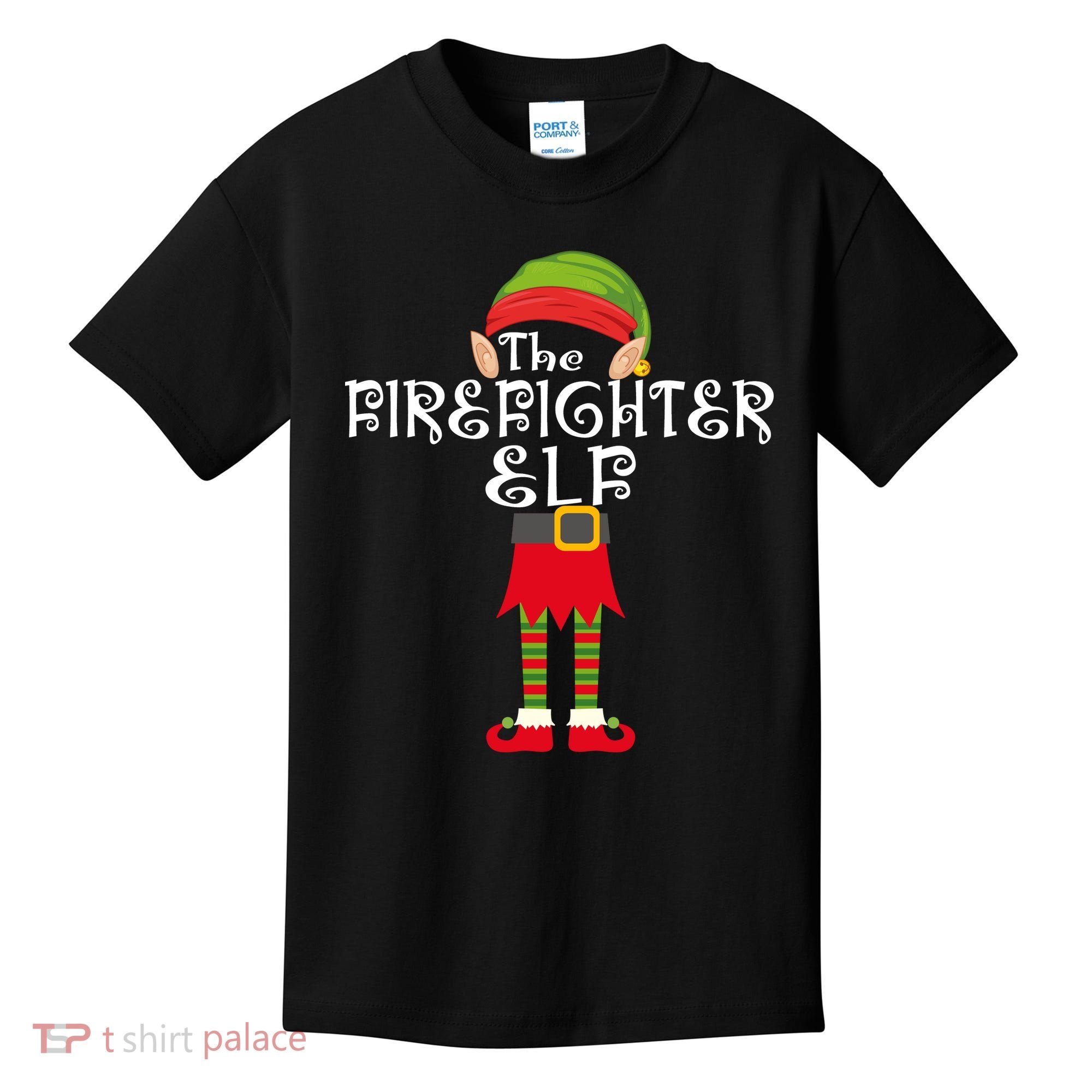 The Firefighter Elf Kids T-Shirt