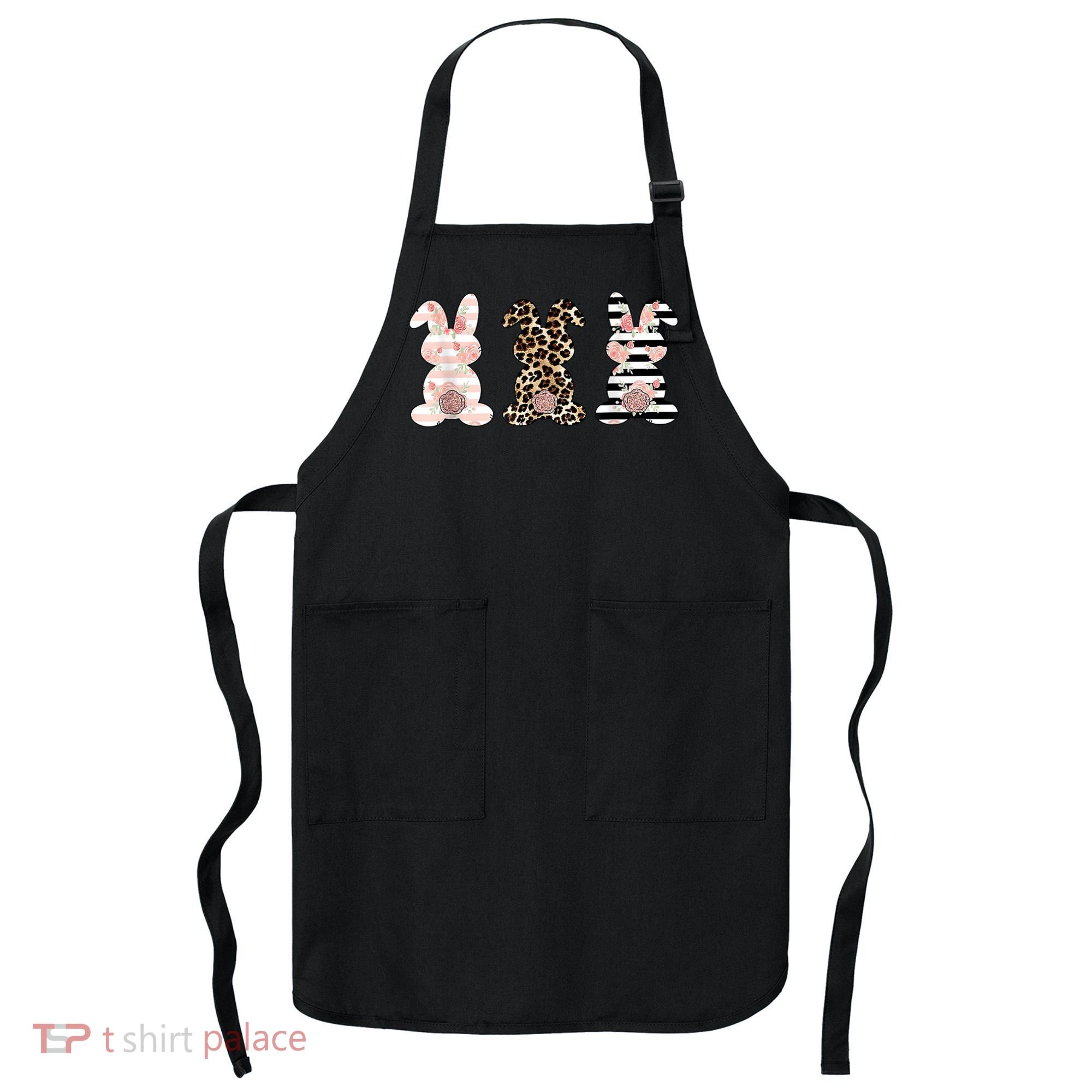 Trio Floral Easter Bunny Cute Apron