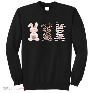 Trio Floral Easter Bunny Cute Sweatshirt