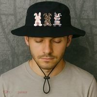 Trio Floral Easter Bunny Cute Bucket Hat thumb 2