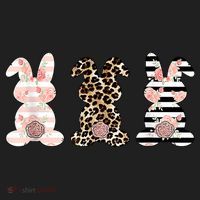Trio Floral Easter Bunny Cute Hat thumb 2