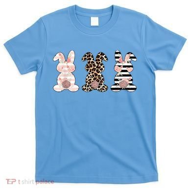 Trio Floral Easter Bunny Cute T-Shirt