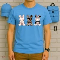 Trio Floral Easter Bunny Cute T-Shirt thumb 5