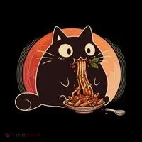 Think Fasta Eat Pasta Cat Coffee Mug thumb 5