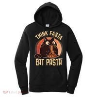 Think Fasta Eat Pasta Cat Women's Hoodie thumb 0
