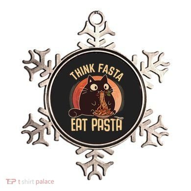 Think Fasta Eat Pasta Cat Ornament