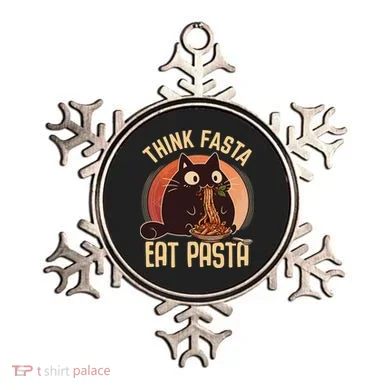 Think Fasta Eat Pasta Cat Ornament
