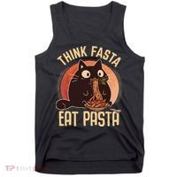 Think Fasta Eat Pasta Cat Tank Top thumb 0
