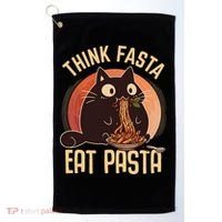 Think Fasta Eat Pasta Cat Golf Towel thumb 0