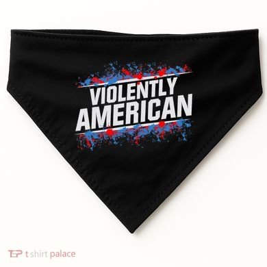 The Fat Electrician Violently American USA-Made Doggie Bandana