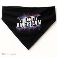 The Fat Electrician Violently American USA-Made Doggie Bandana thumb 0