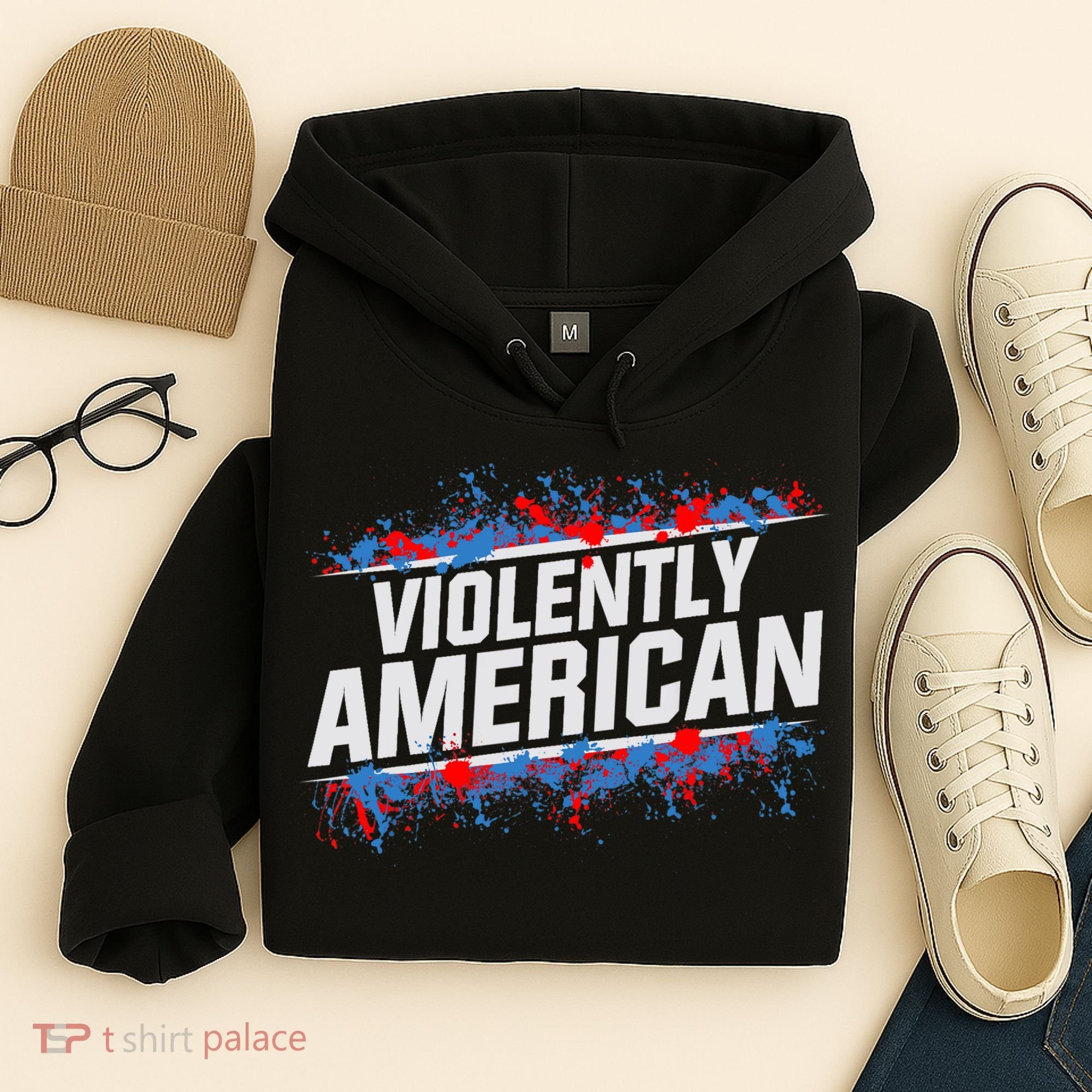 The Fat Electrician Violently American Hoodie
