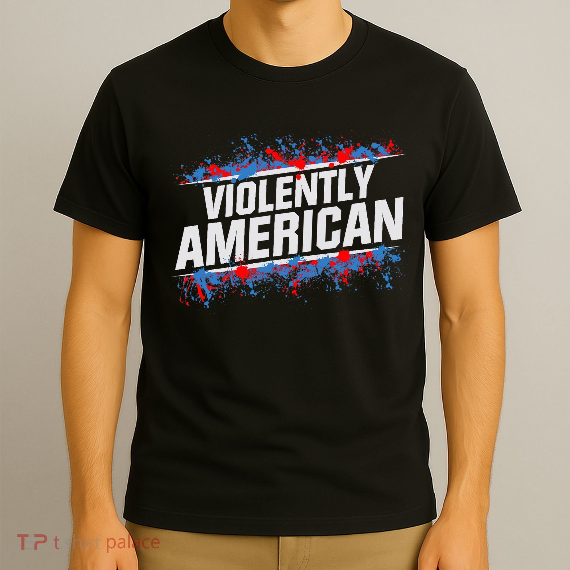 The Fat Electrician Violently American T-Shirt