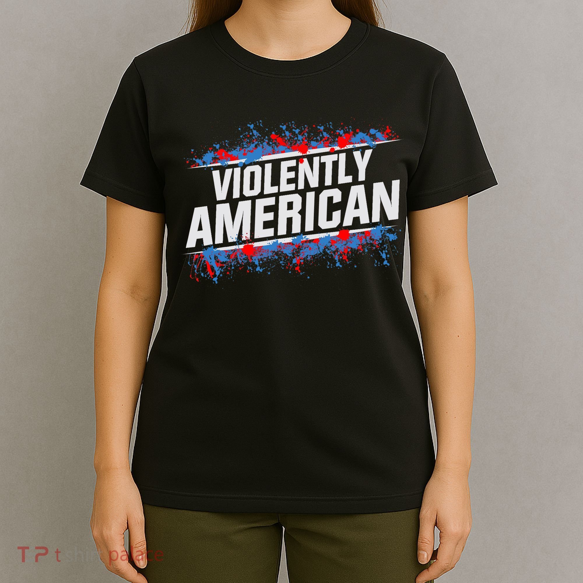 The Fat Electrician Violently American T-Shirt