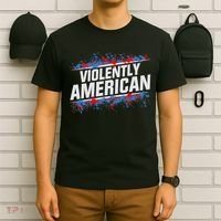 The Fat Electrician Violently American T-Shirt thumb 6