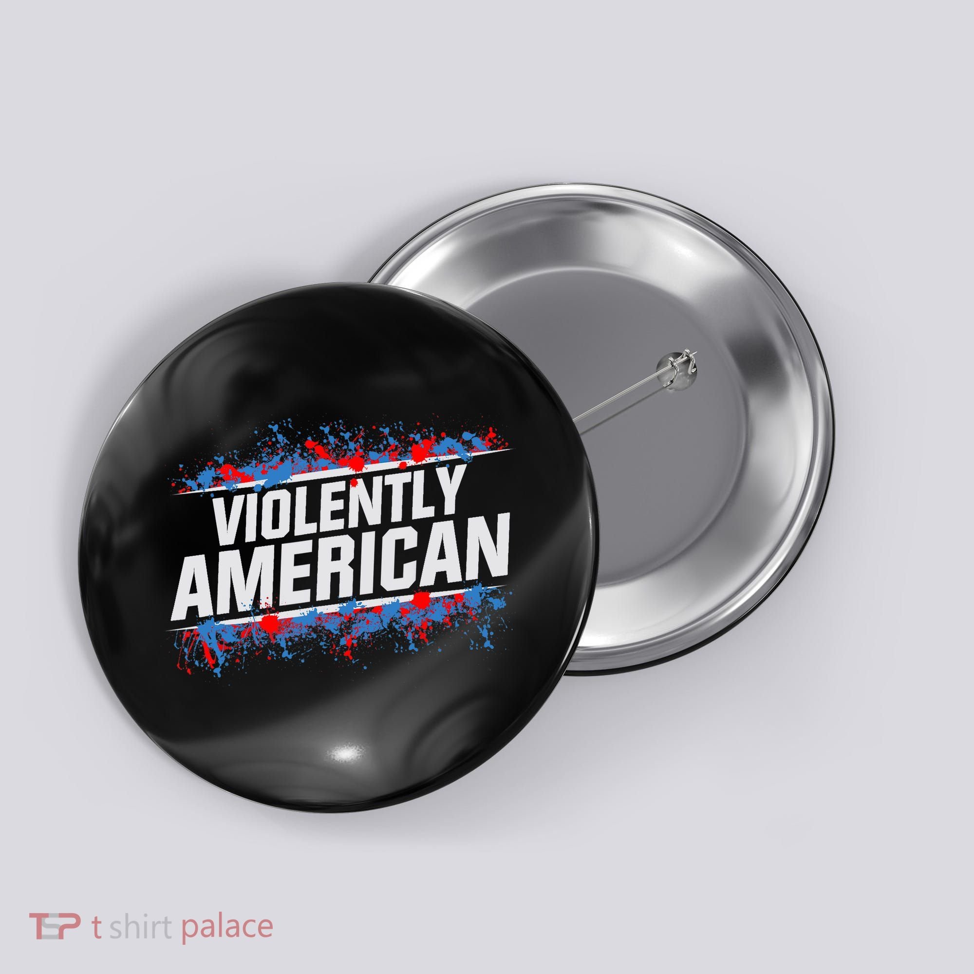 The Fat Electrician Violently American Button