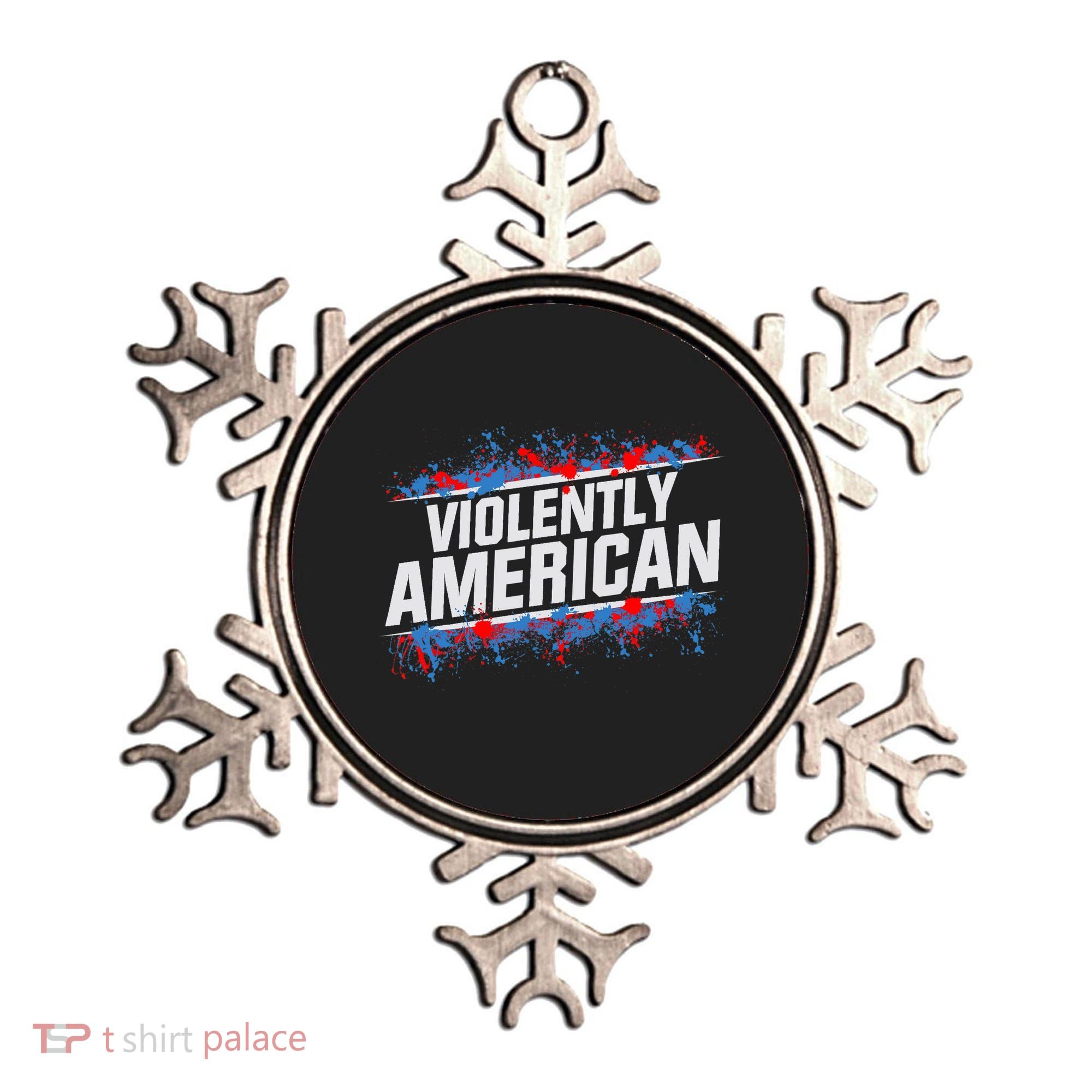 The Fat Electrician Violently American Ornament
