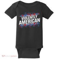 The Fat Electrician Violently American Baby Bodysuit thumb 0