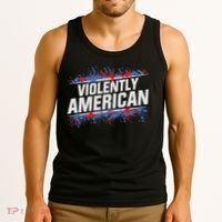 The Fat Electrician Violently American Tank Top thumb 3