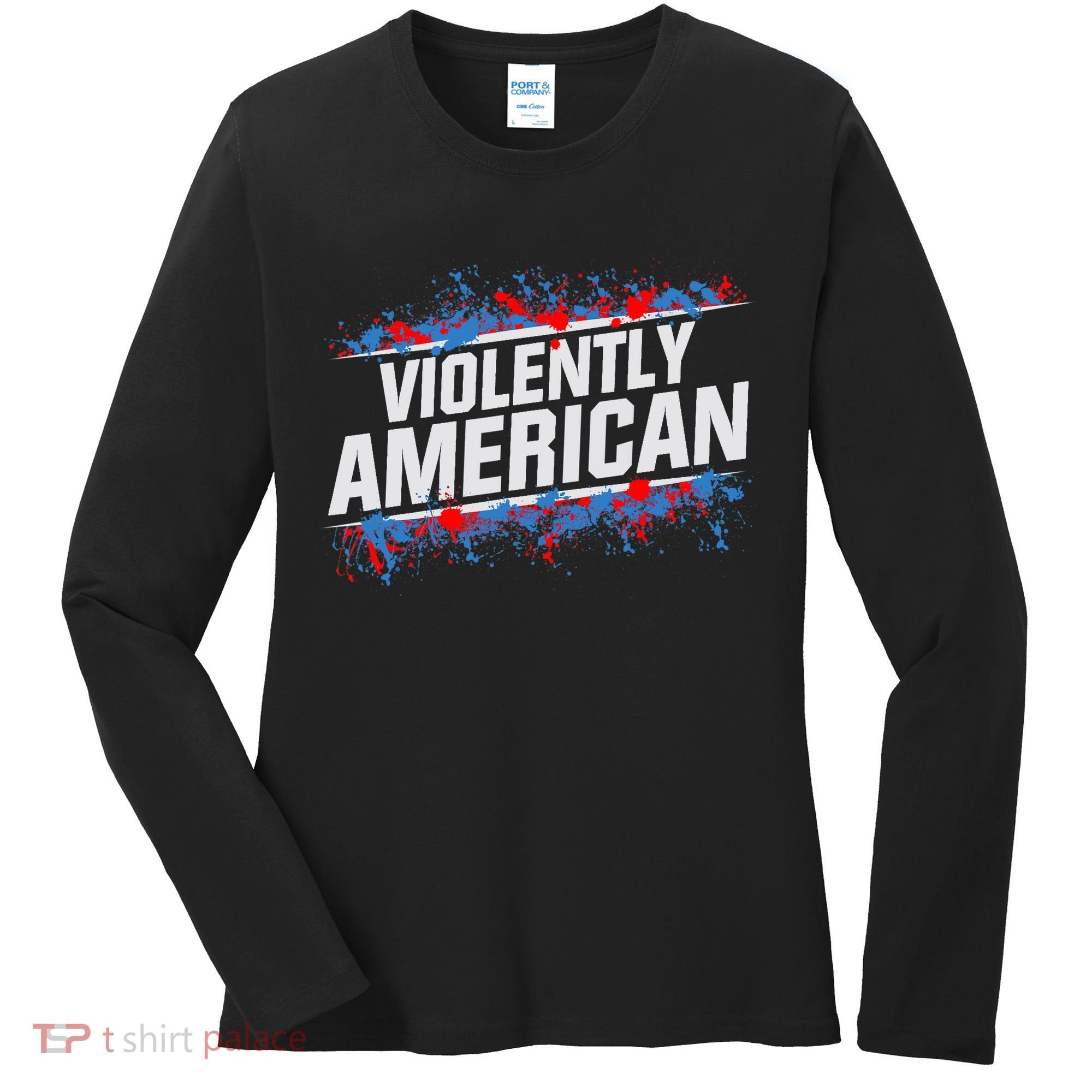 The Fat Electrician Violently American Women's Long Sleeve Shirt