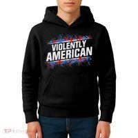 The Fat Electrician Violently American Kids Hoodie thumb 4