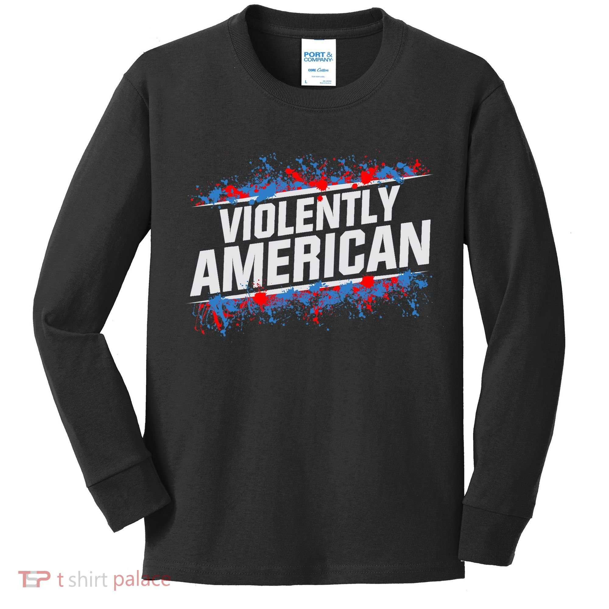 The Fat Electrician Violently American Kids Long Sleeve Shirt