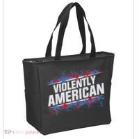 The Fat Electrician Violently American Tote Bag thumb 2
