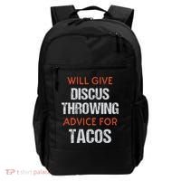Track Field Events Throwing Humor Funny Discus Thrower Backpack thumb 0