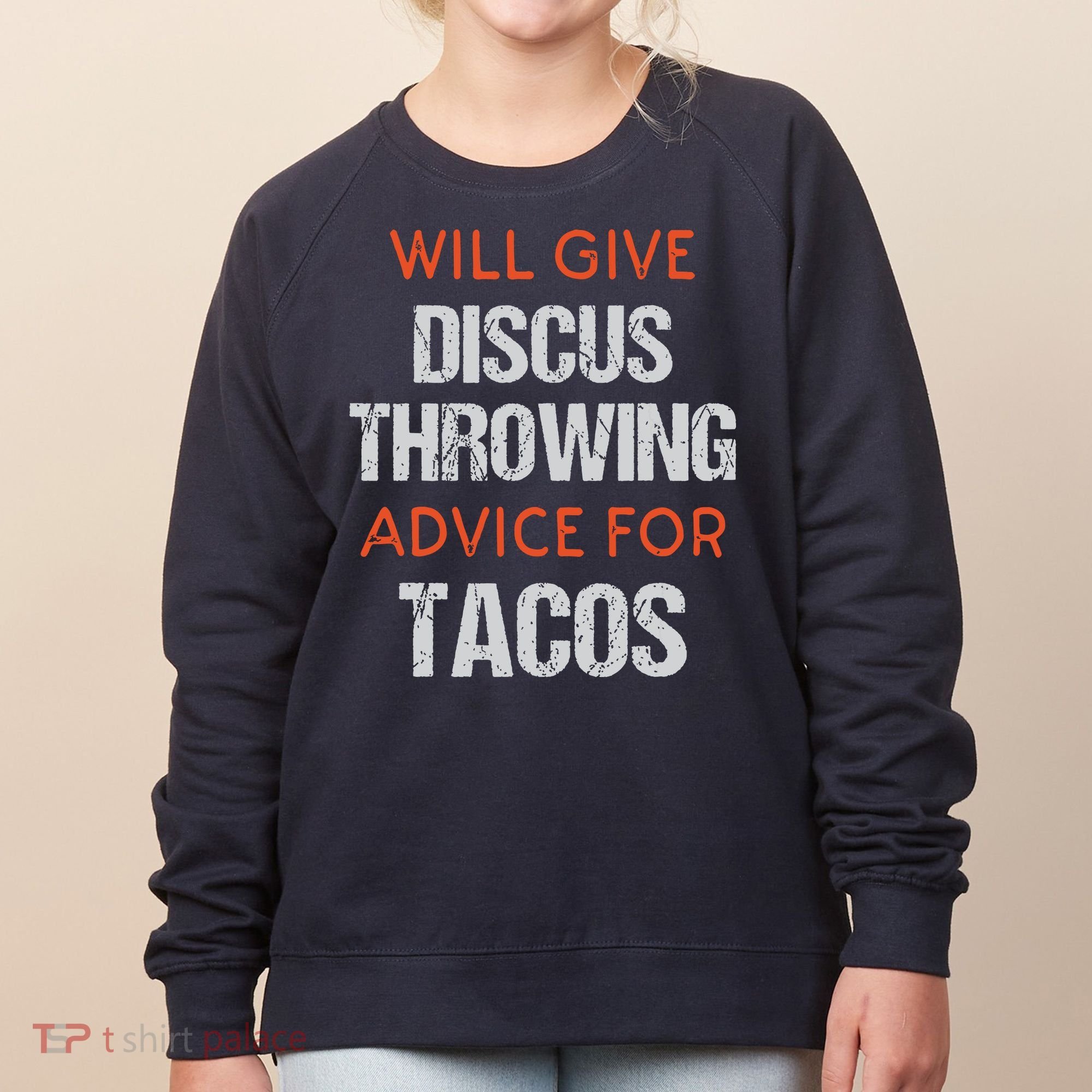 Track Field Events Throwing Humor Funny Discus Thrower Women's Sweatshirt