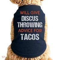 Track Field Events Throwing Humor Funny Discus Thrower Doggie Tank thumb 0