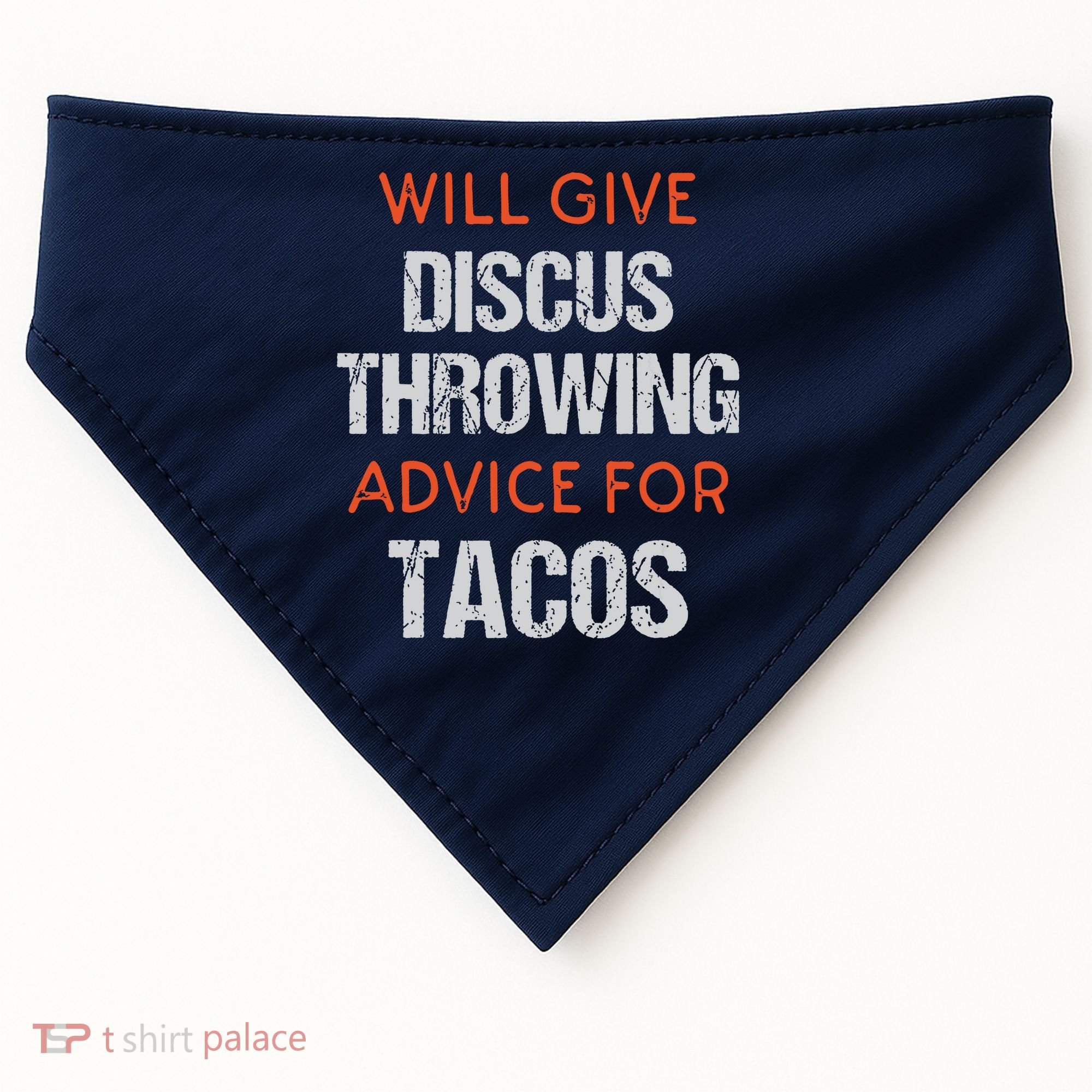 Track Field Events Throwing Humor Funny Discus Thrower USA-Made Doggie Bandana