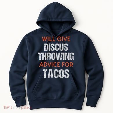 Track Field Events Throwing Humor Funny Discus Thrower Hoodie
