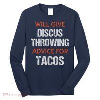 Track Field Events Throwing Humor Funny Discus Thrower Long Sleeve Shirt thumb 0