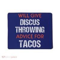 Track Field Events Throwing Humor Funny Discus Thrower Mousepad thumb 0