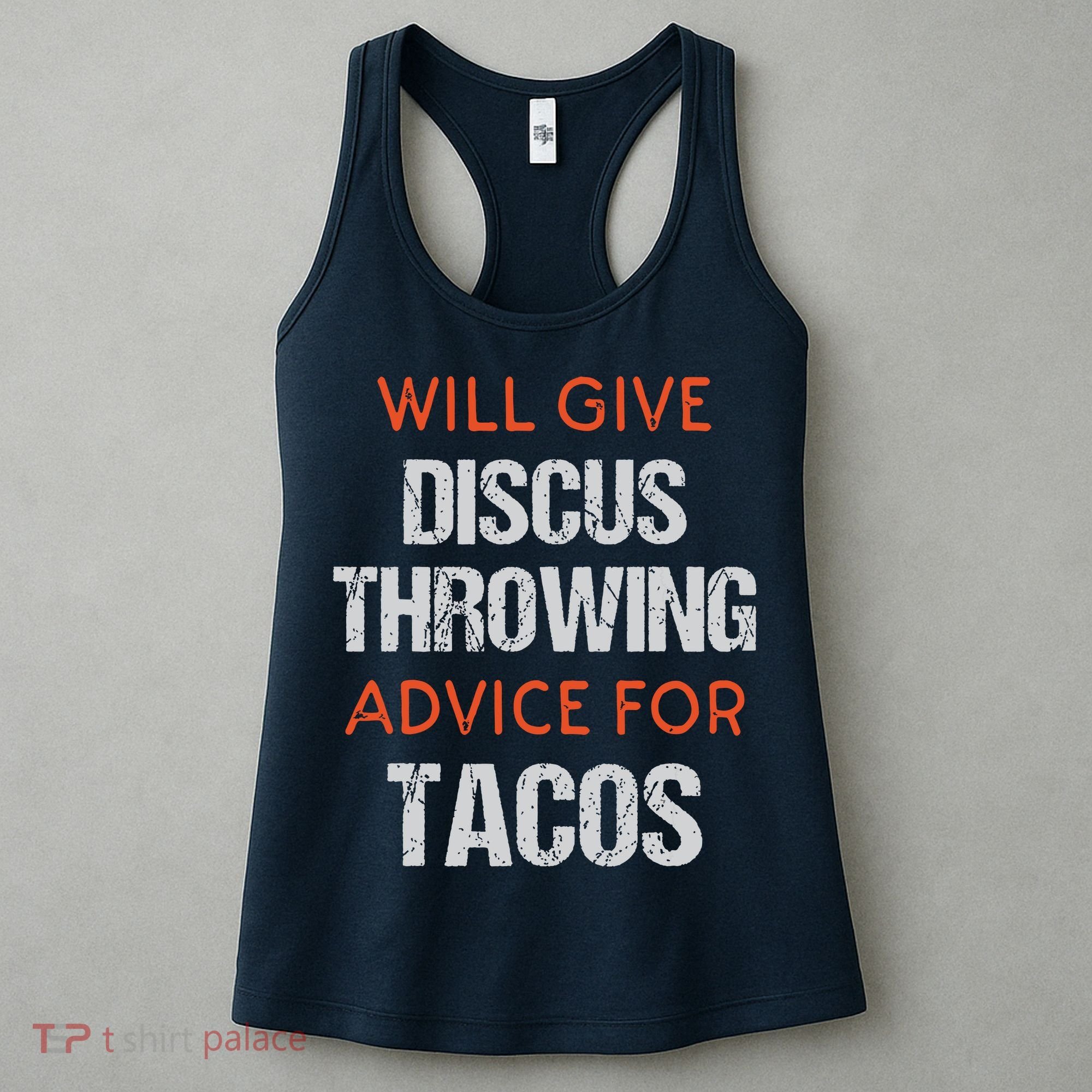 Track Field Events Throwing Humor Funny Discus Thrower Women's Tank Top