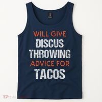 Track Field Events Throwing Humor Funny Discus Thrower Tank Top thumb 2