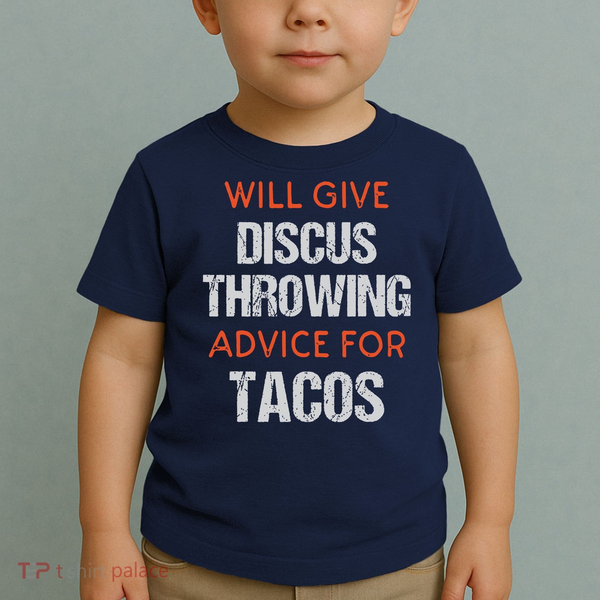 Track Field Events Throwing Humor Funny Discus Thrower Toddler T-Shirt