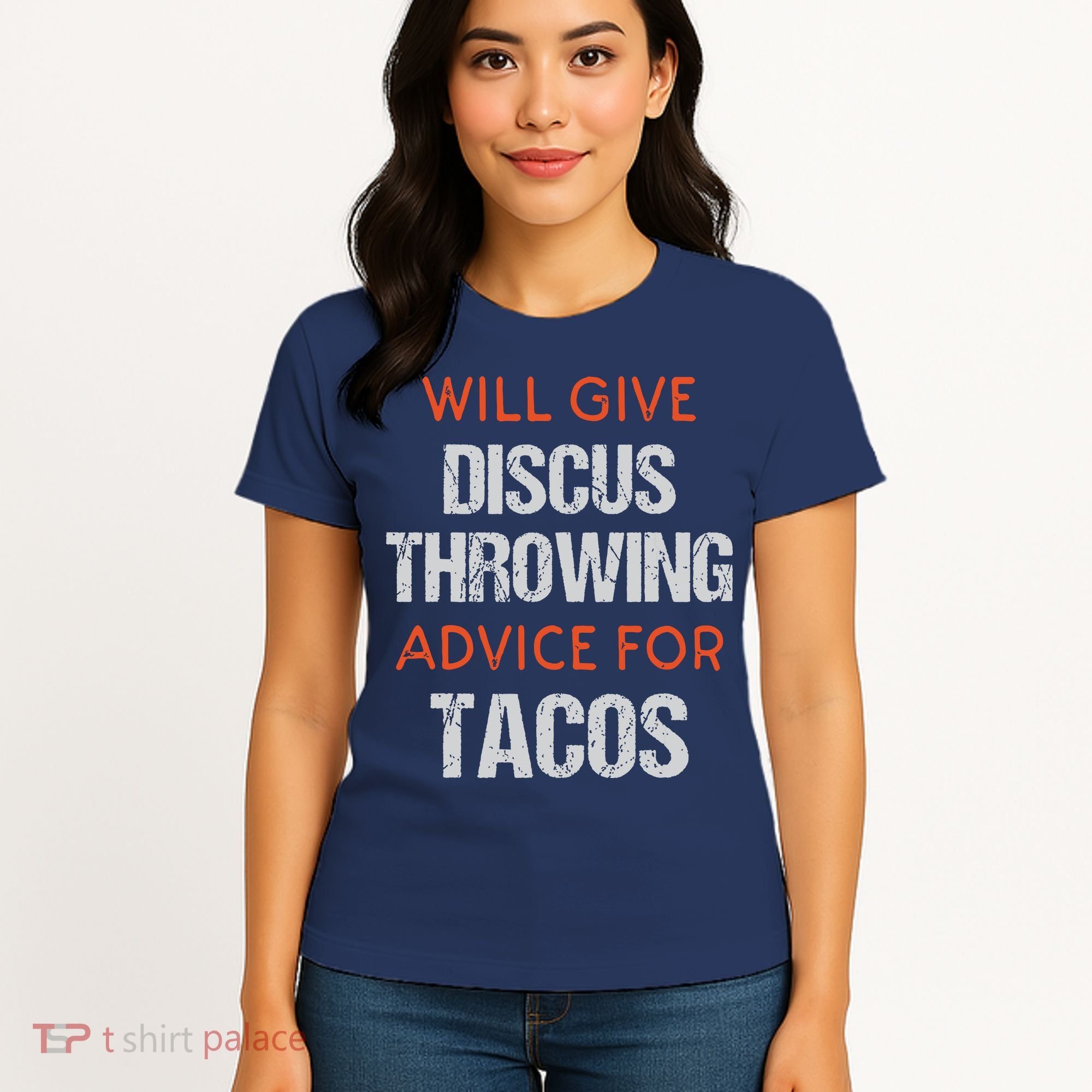 Track Field Events Throwing Humor Funny Discus Thrower Women's T-Shirt