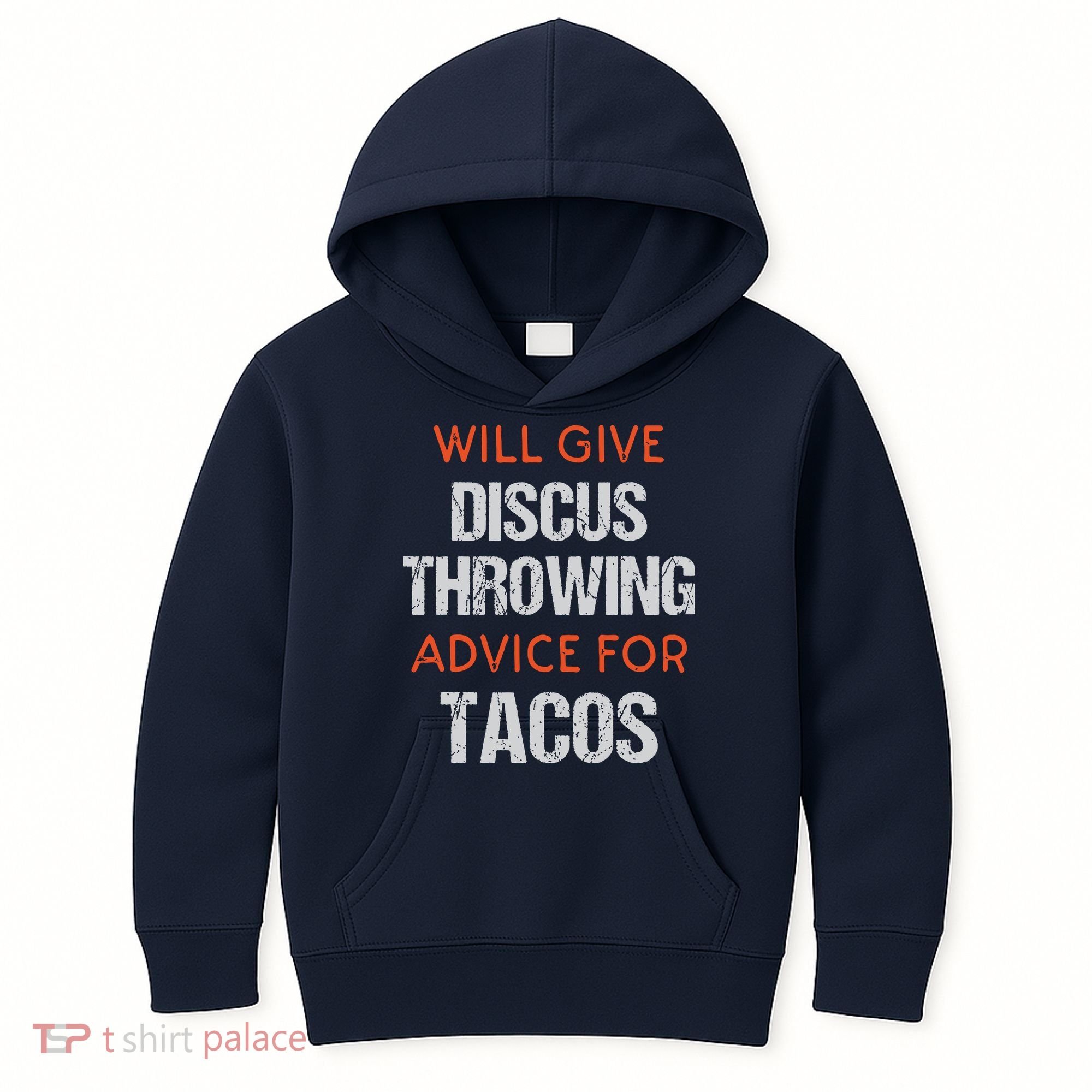 Track Field Events Throwing Humor Funny Discus Thrower Kids Hoodie