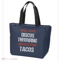 Track Field Events Throwing Humor Funny Discus Thrower Tote Bag thumb 3