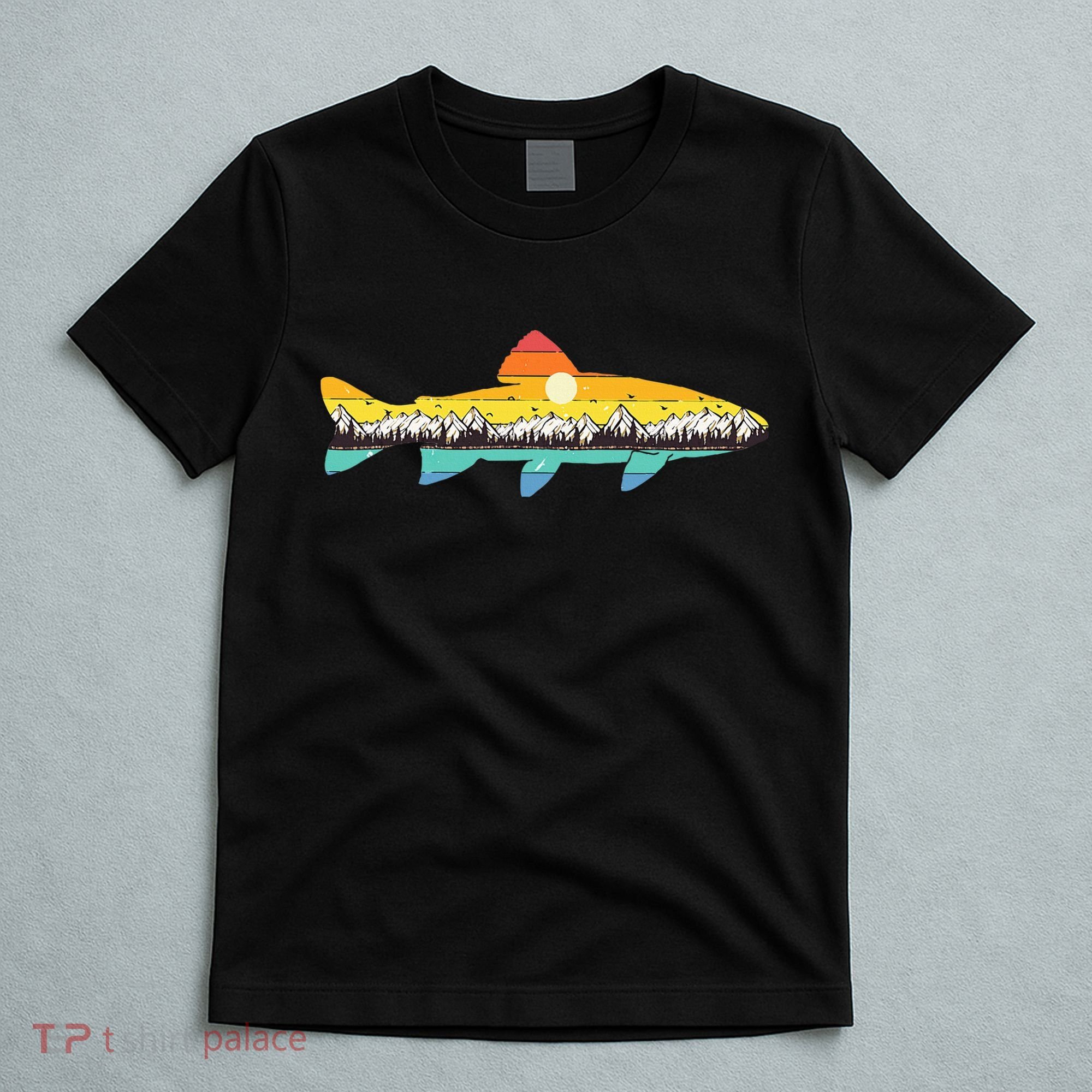 Trout Fly Fishing Outdoor Forest Nature Wildlife Fisherman T-Shirt