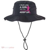 T For Female Runners I Run Like A Girl Try To Keep Up Bucket Hat thumb 0
