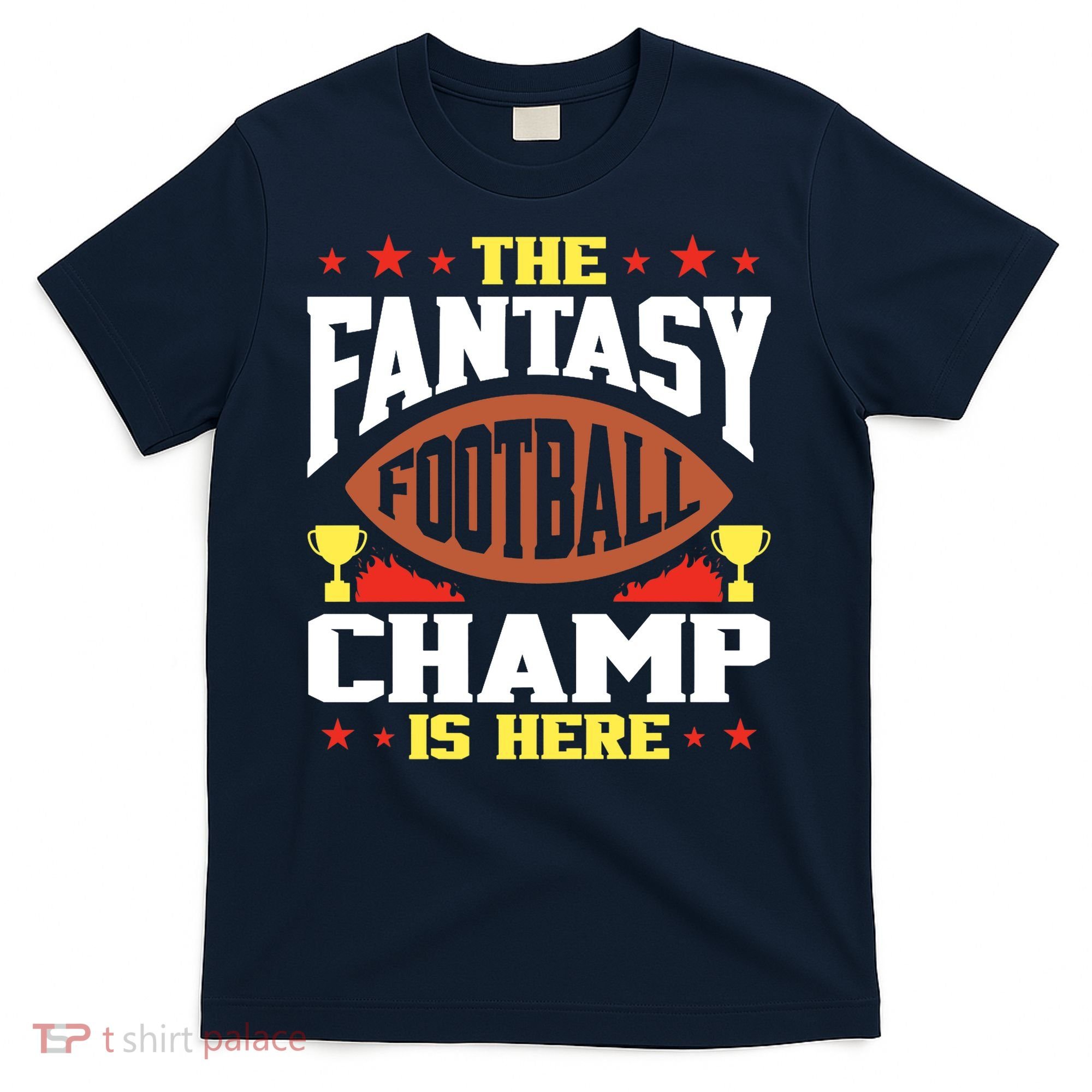 The Fantasy Football Champ Is Here Champion Draft League Premium T-Shirt