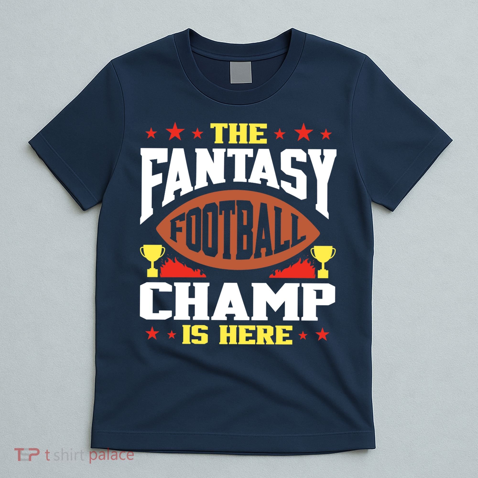 The Fantasy Football Champ Is Here Champion Draft League Premium T-Shirt
