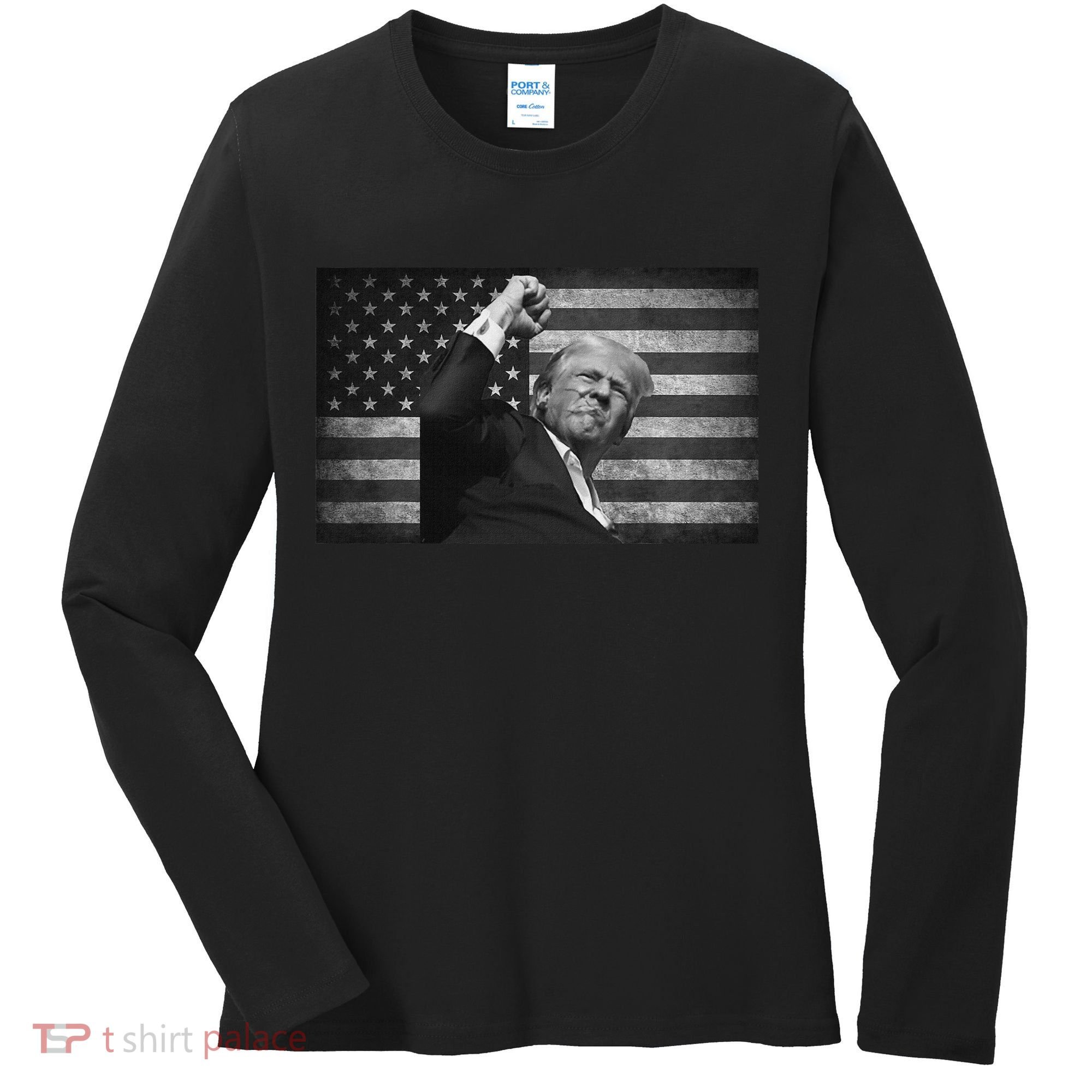 Trump Fight For Freedom 2024 Patriot Women's Long Sleeve Shirt