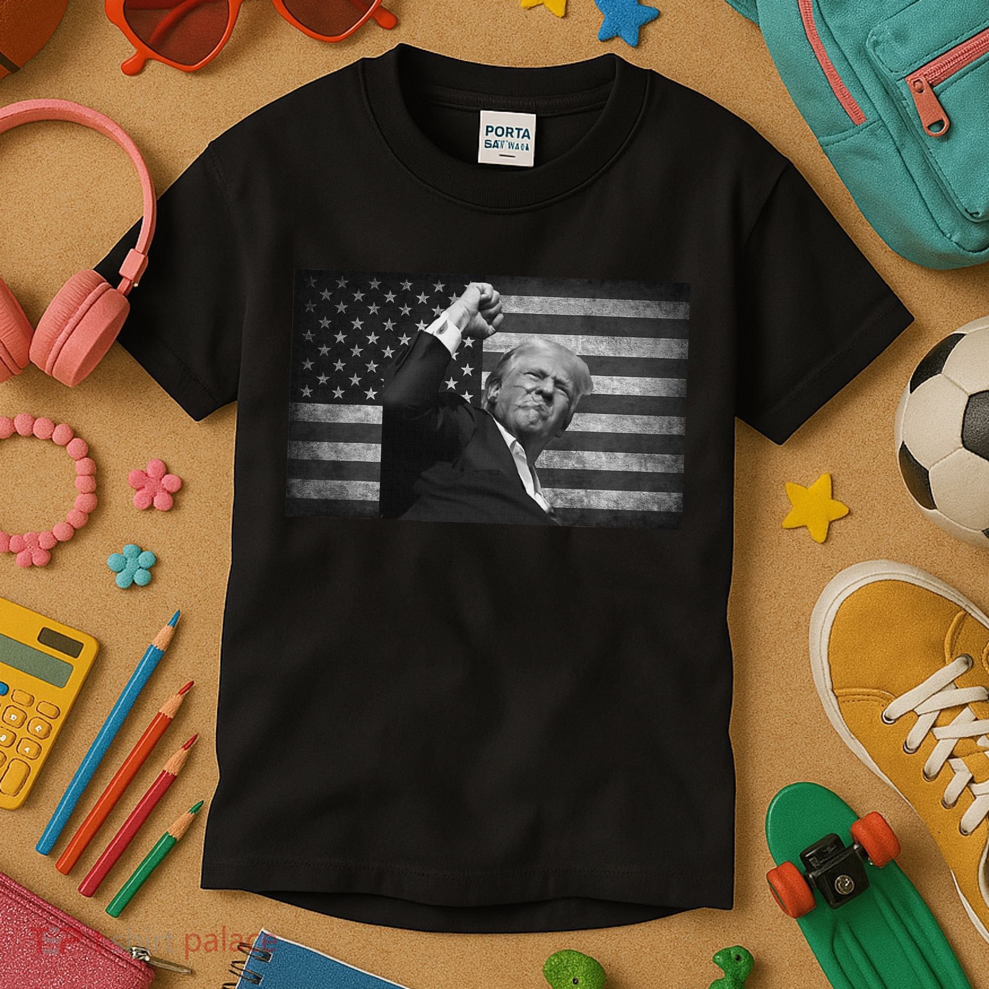 Trump Fight For Freedom 2024 Patriot Kids T-Shirt